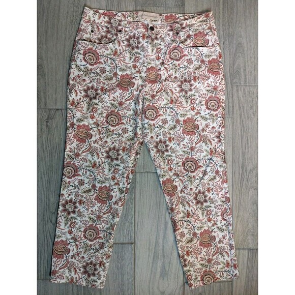 Soft Surroundings Jeans Floral Pattern Size 16 Waist 36 Inches Boho Stretchy N46 - Picture 3 of 7